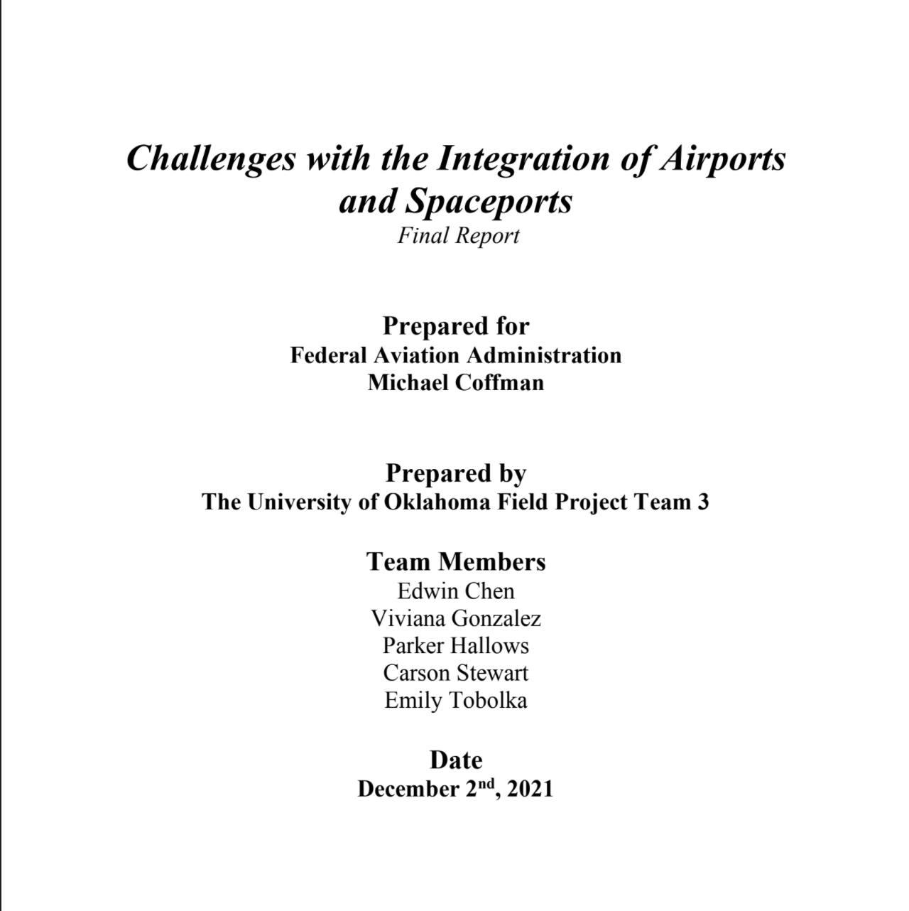 snapshot of FAA report